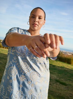 Zizzi Blå kjole, , Model