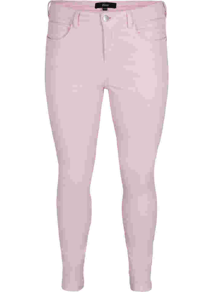 Super slim Amy jeans med høyt liv, Chalk Pink, Packshot image number 0