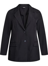 Blazer med lommer og splitter, Svart
