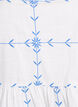 Kortermet bluse med v-hals og broderi, Hvit, Packshot image number 2