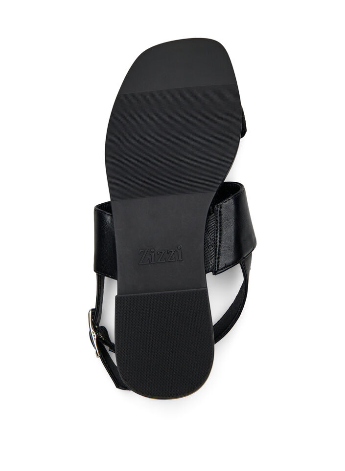 Wide fit - Sandaler med brede stropper, Black, Packshot
