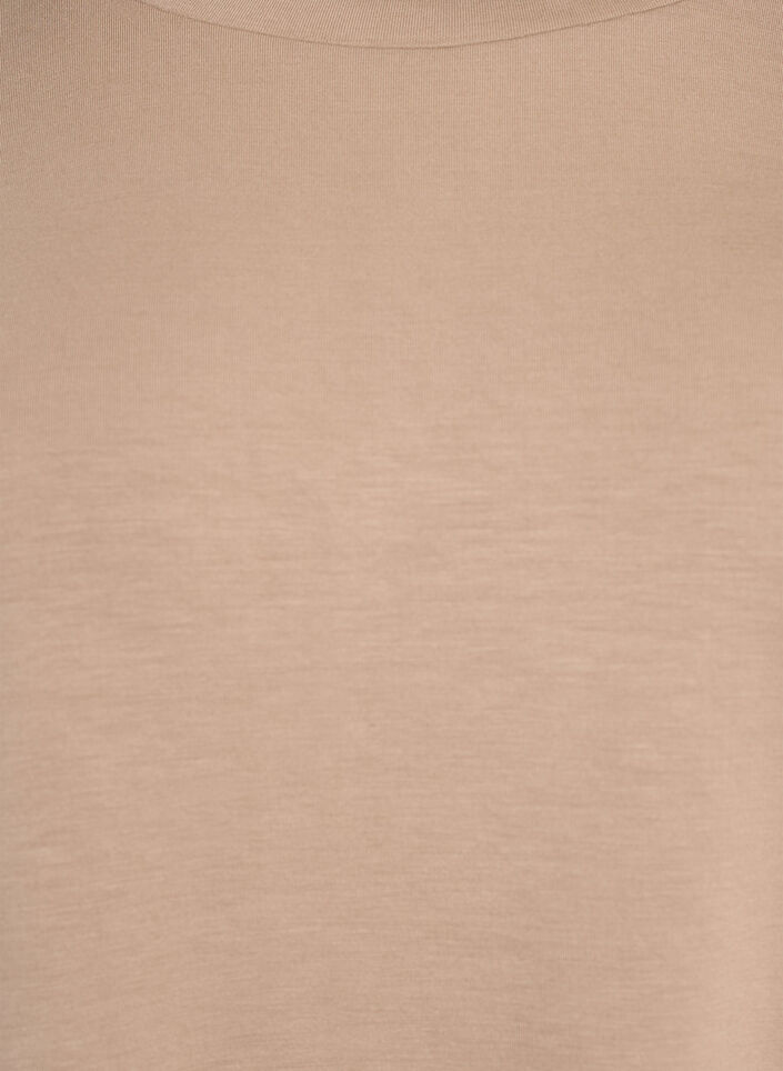 Loose fit T-skjorte med halve ermer, Beige, Packshot image number 2