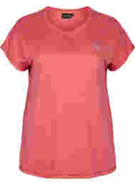 Ensfarget t-skjorte til trening, Garnet Rose