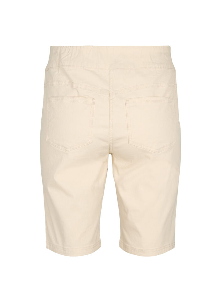 Tettsittende shorts med baklommer, Fog, Packshot image number 1