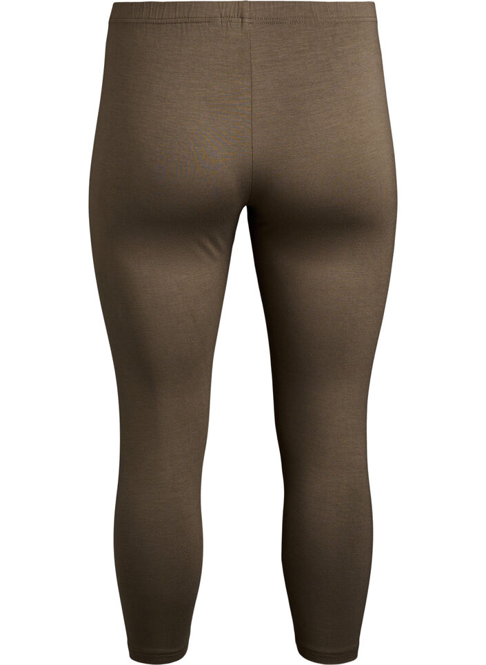 Basis 3/4 leggings i viskose, Gr&oslash;nn, Packshot image number 1