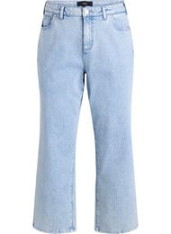Stripete jeans med straight fit, Blå