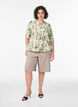 Bluse med trykk og 1/2 ermer, Gr&oslash;nn, Model image number 1