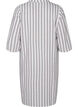 Stripete tunikakjole i lin- og viskosemiks, White Stripe, Packshot image number 1