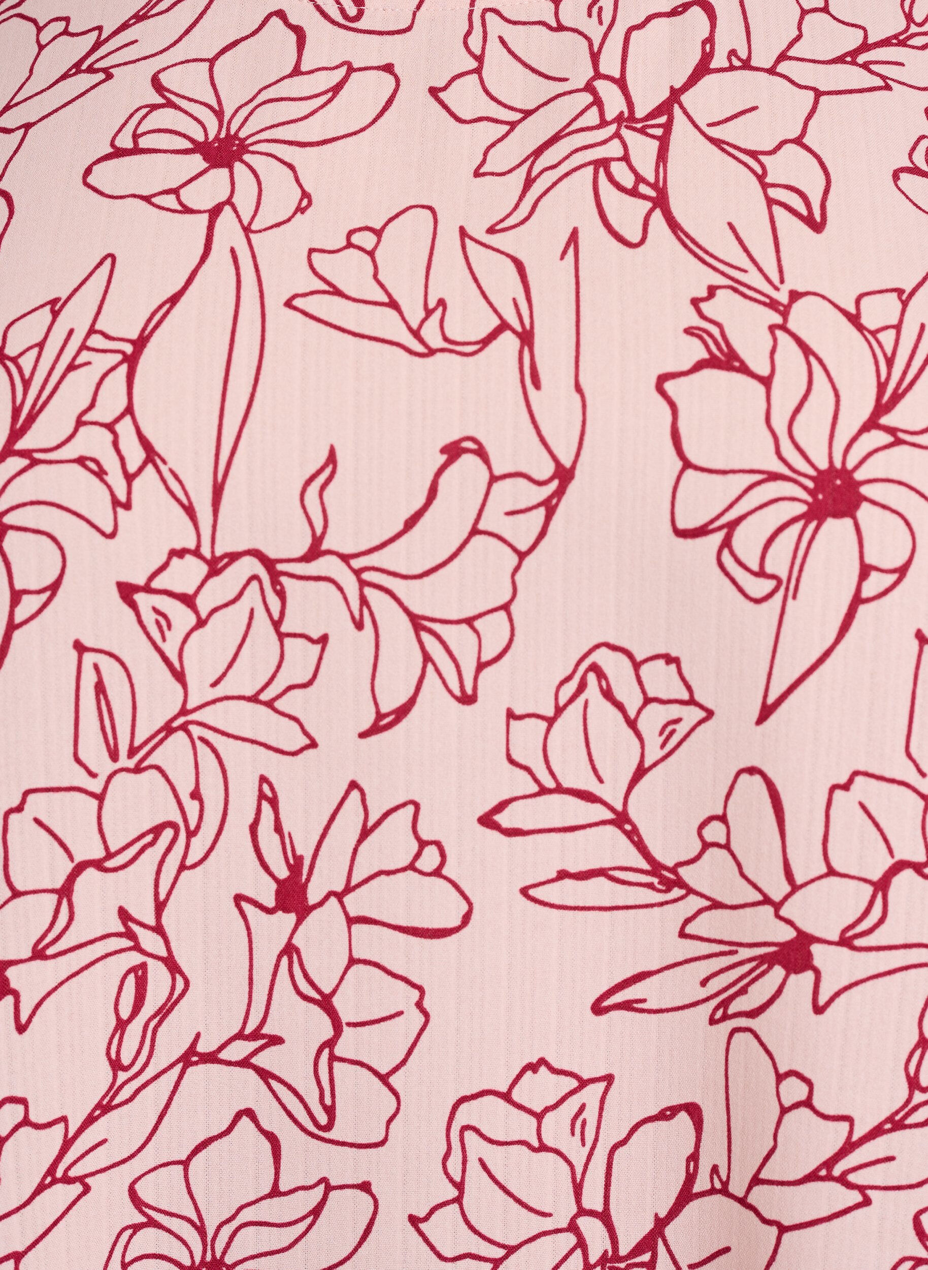 Zizzi Kortermet bluse med rund hals, Rosa, Packshot image number 2