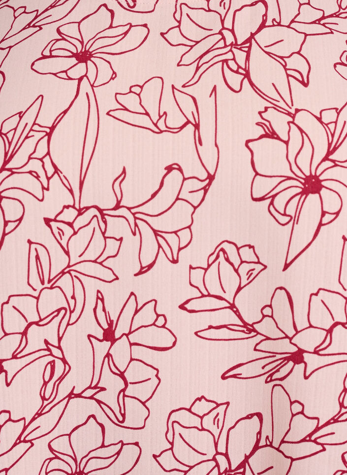 Kortermet bluse med rund hals, Rosa, Packshot image number 2