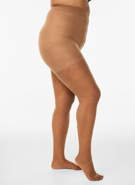 Solbrune tights i 25 denier, Beige