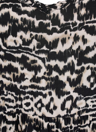 Zizzi Midikjole med stropper og smock bakpå, Svart, Packshot image number 2