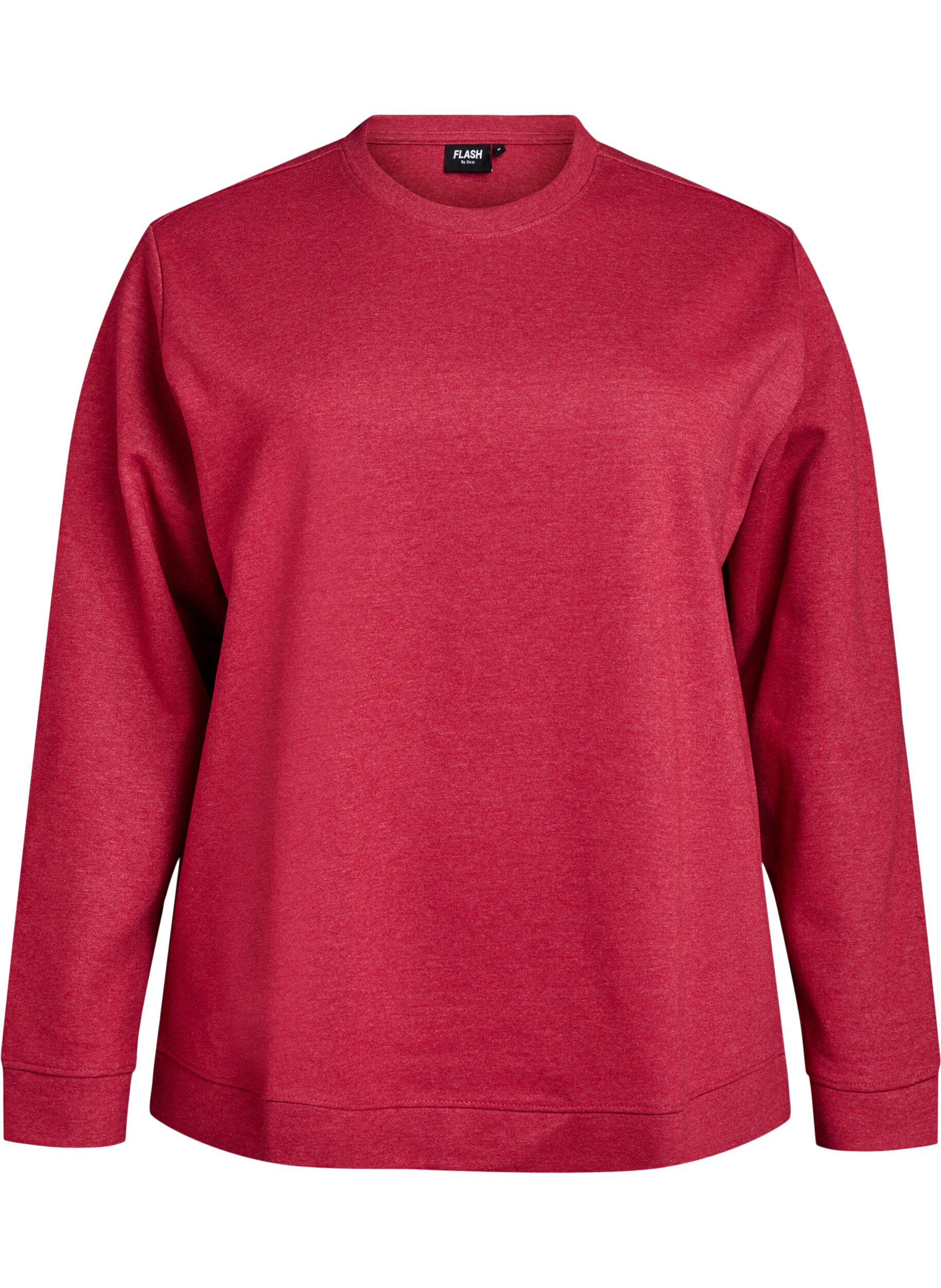 ZizziGenser med crewneck, R&oslash;d, Packshot image number 0