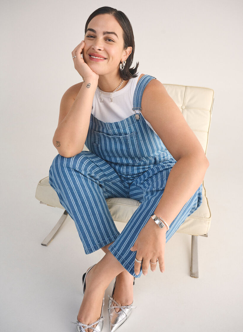 Denim snekkerbukse, Bl&aring;, Image image number 0