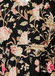 Blomstrete kjole i lin og viskose med empire-linje, Svart, Packshot image number 2