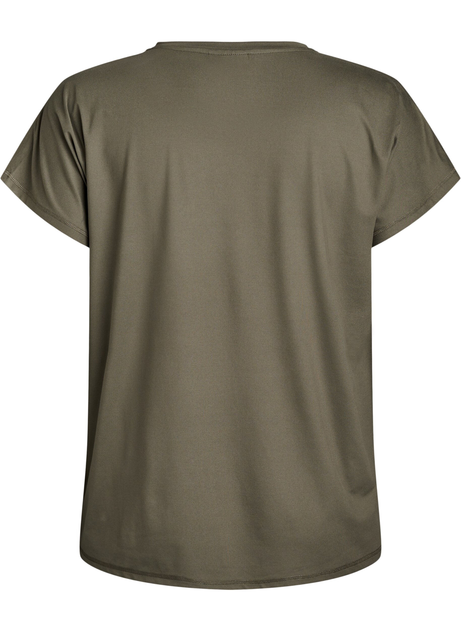 Zizzi Ensfarget trenings-T-skjorte, Gr&oslash;nn, Packshot image number 1