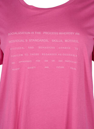 T-skjorte med tekstmotiv, Shocking Pink W.Pink, Packshot image number 2