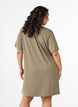 Jerseytunika med teksturerte striper, Brun, Model image number 2