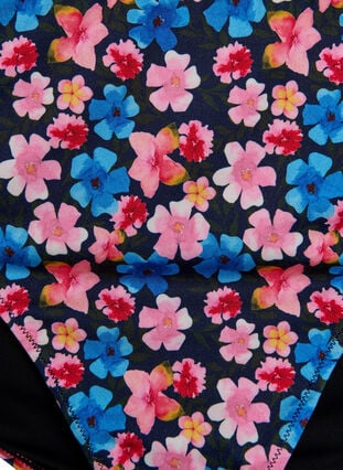 Zizzi Høy midje bikinitruse med blomstermønster, Rosa, Packshot image number 2