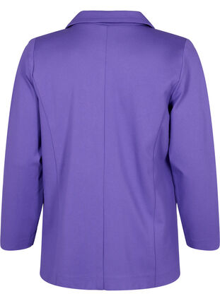 Enkel blazer med knapp og pyntelommer, Ultra Violet, Packshot image number 1