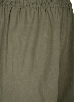 7/8-bukse i bomullsblanding med lin, Deep Lichen Green, Packshot image number 2