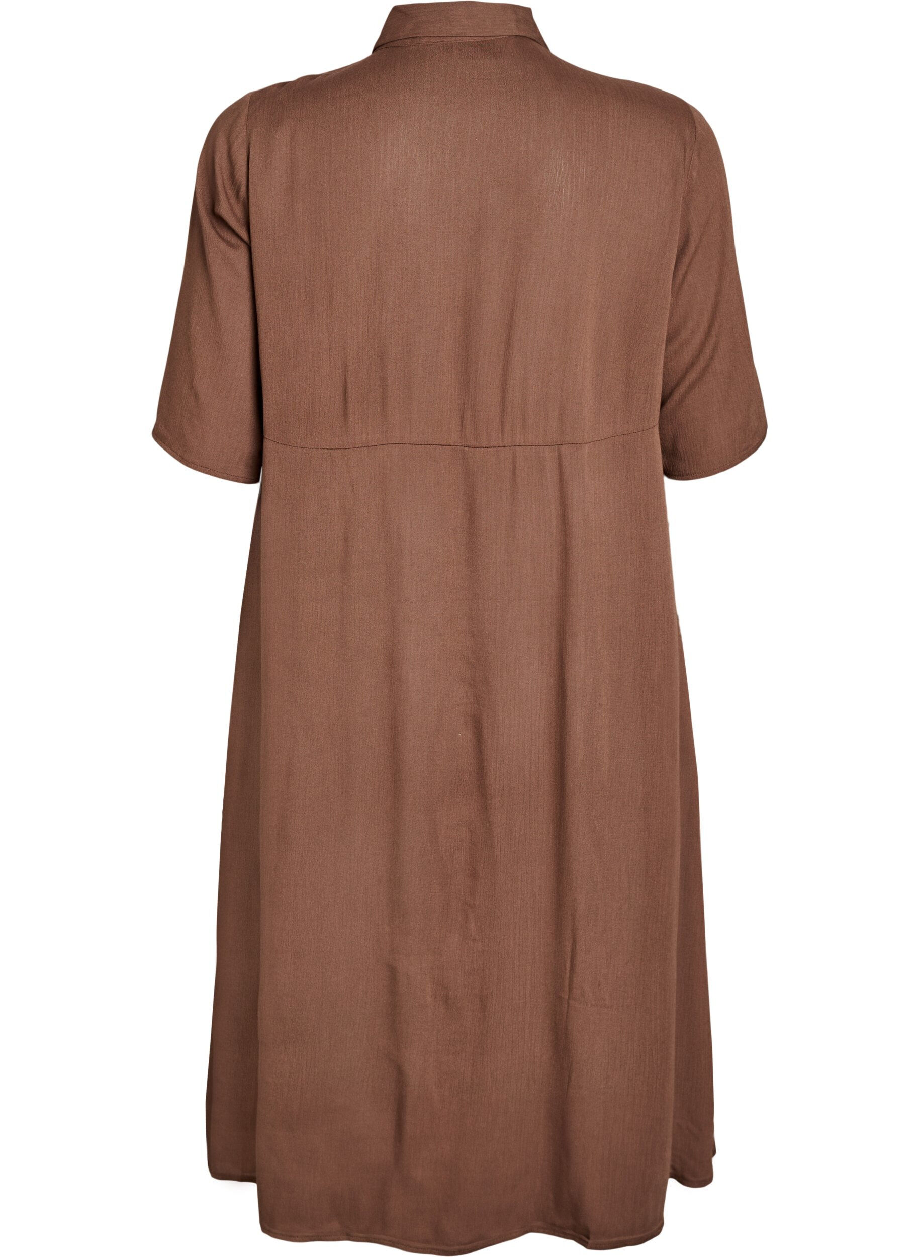 Zizzi Midiskjortekjole med korte ermer, Gr&oslash;nn, Packshot image number 1