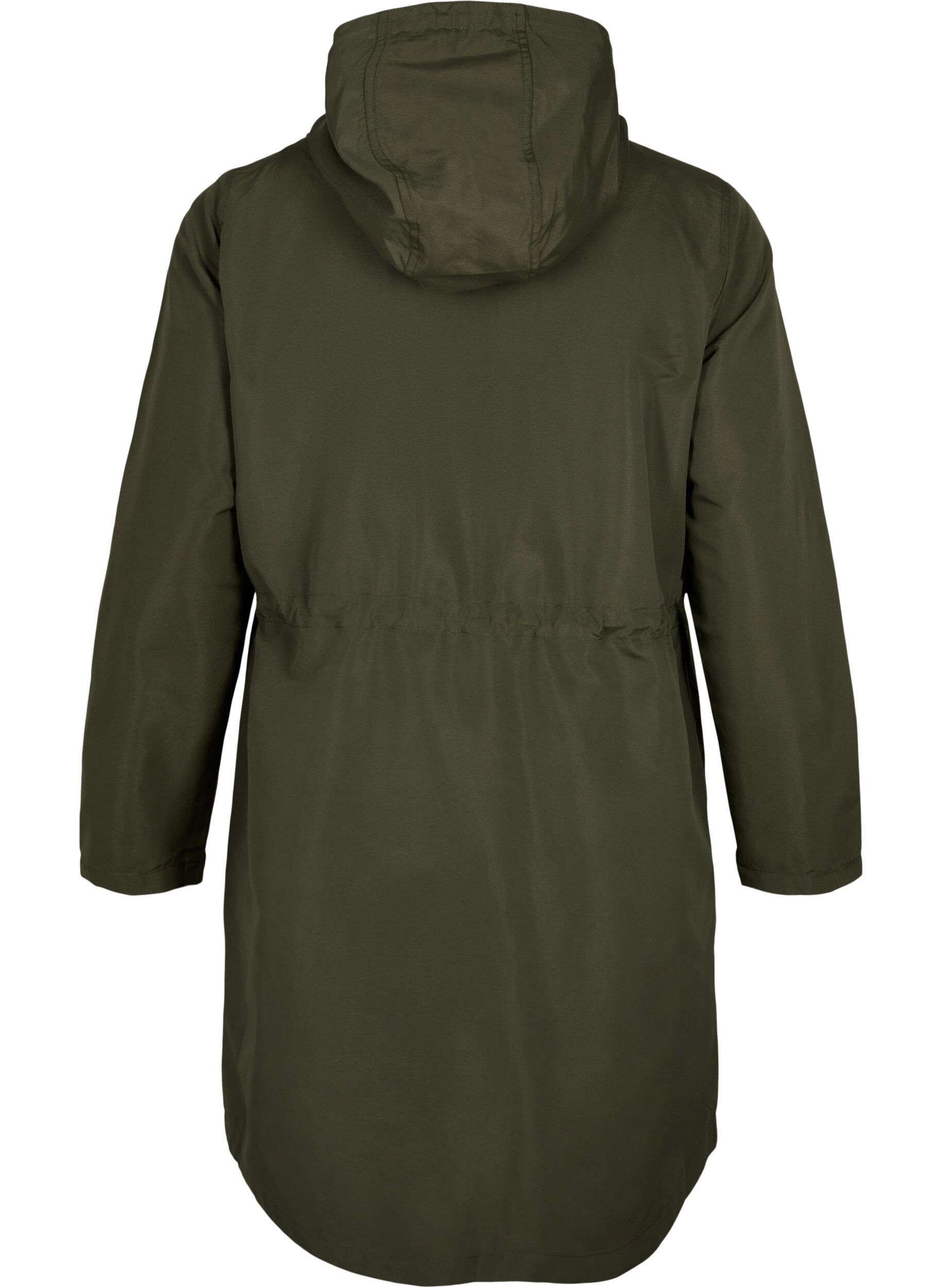Zizzi FLASH - Vannavvisende parkas med hette, Black Ink, Packshot image number 1