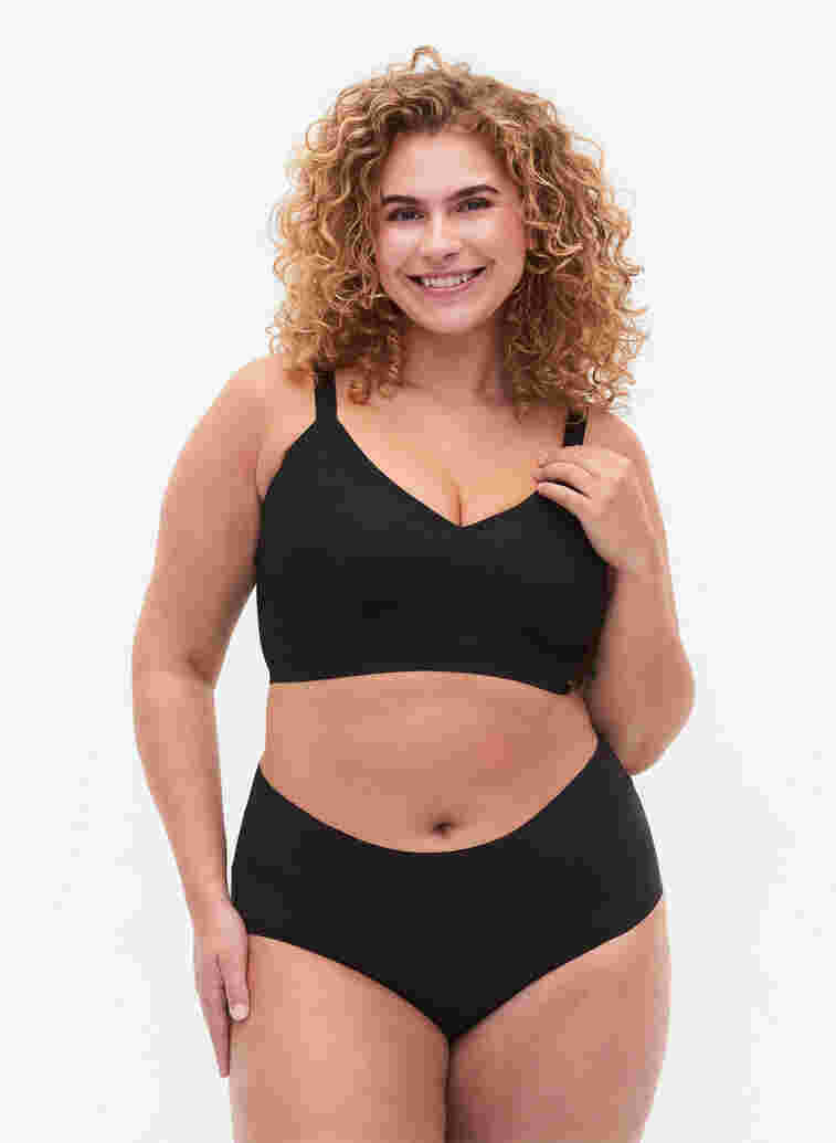 Sømløse truser, 2 stk., Black, Model