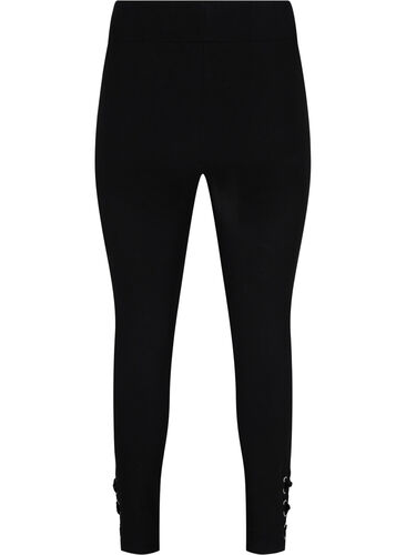 Leggings med snøredetaljer, Black, Packshot image number 1