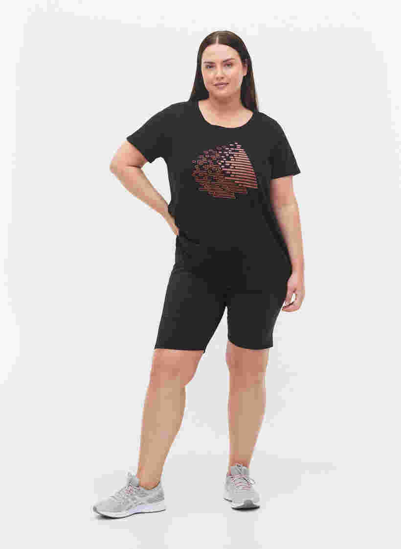 T-skjorte til trening med trykk, Black w. Copper Foil, Model image number 2
