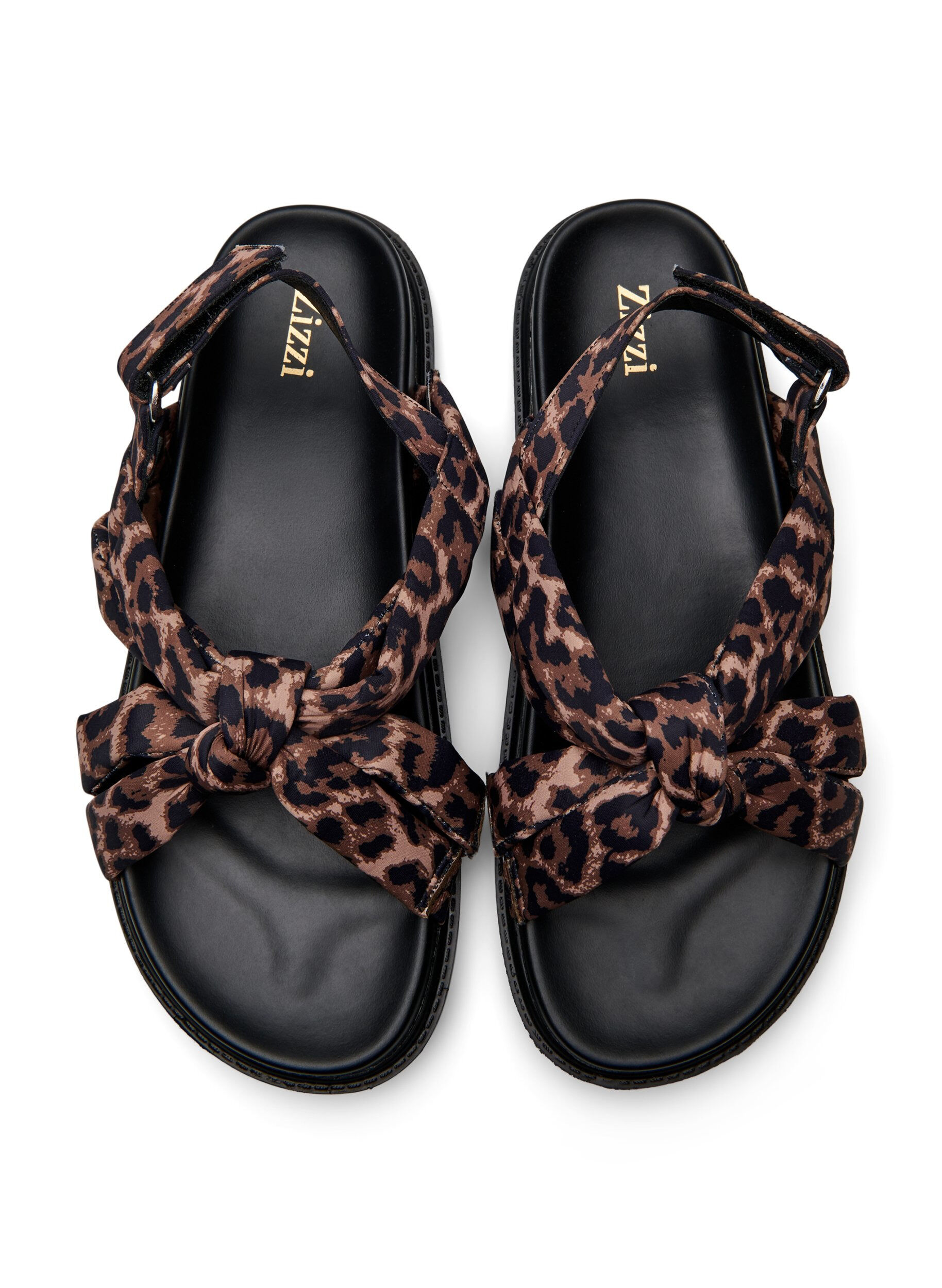 Zizzi Wide fit - Sandal med knutedetaljer, Brun, Packshot image number 2