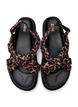 Wide fit - Sandal med knutedetaljer, Brun, Packshot image number 2
