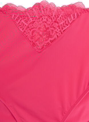 Zizzi Mikrofibertruser med blonder detaljer, Rosa, Packshot image number 2