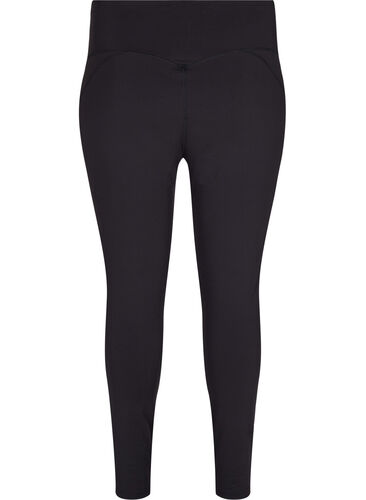 CORE, V-SHAPE DEFINE TIGHTS - Cropped treningstights med V-form bak, Black, Packshot image number 1