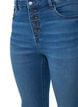 Amy-jeans med høyt liv og knappelukking, Blue Denim, Packshot image number 2