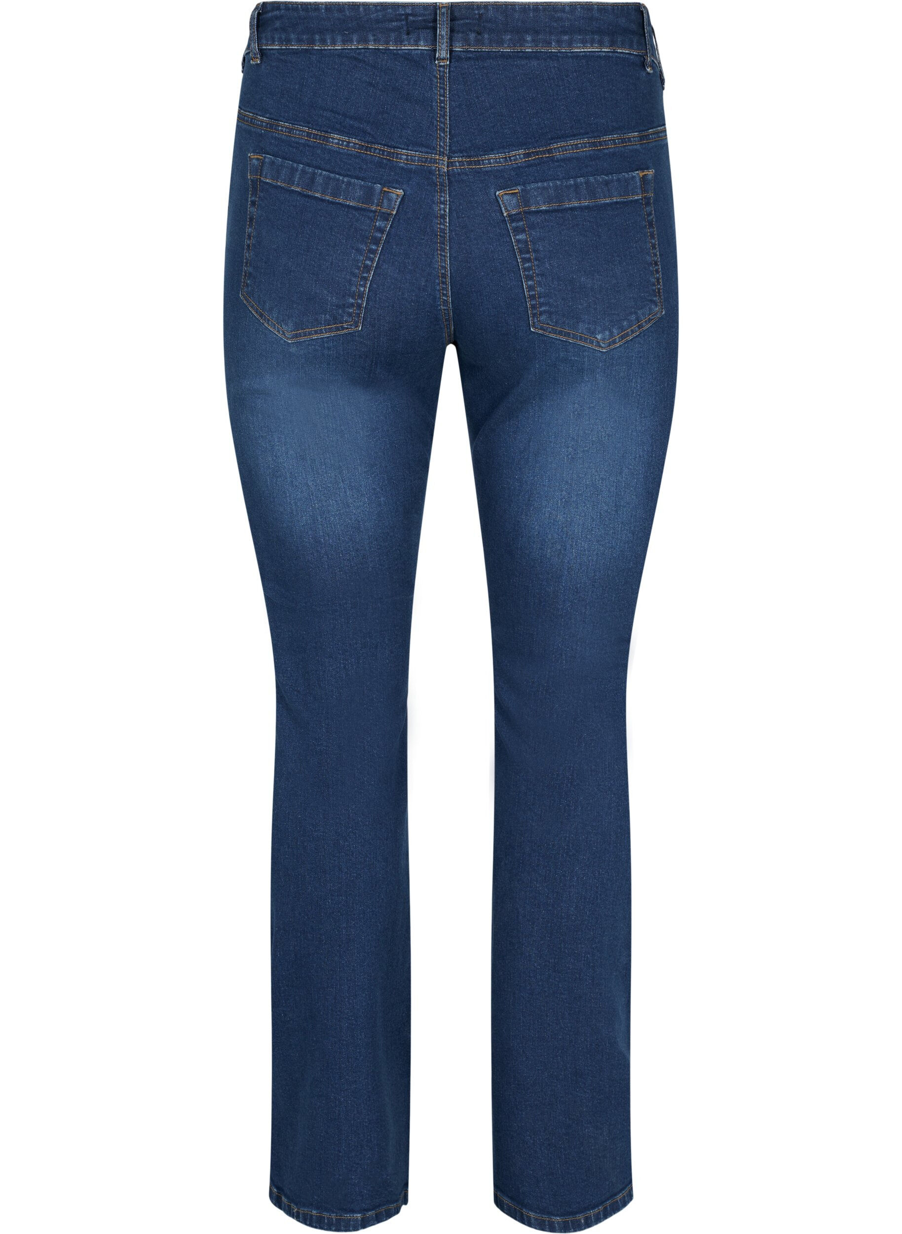 Zizzi Ellen bootcut jeans med h&oslash;yt liv, Dark blue, Packshot image number 1