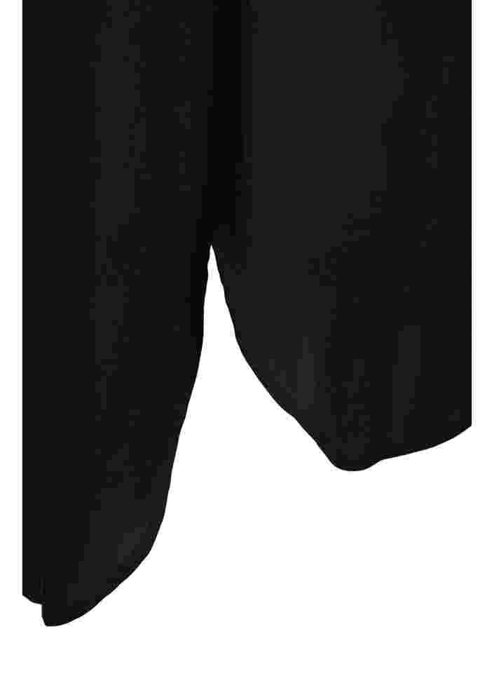 Kortermet tunika i viskose, Black, Packshot image number 3