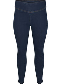 Elastiske jeggings med høy midje, Dark Blue Elastiske jeggings med høy midje