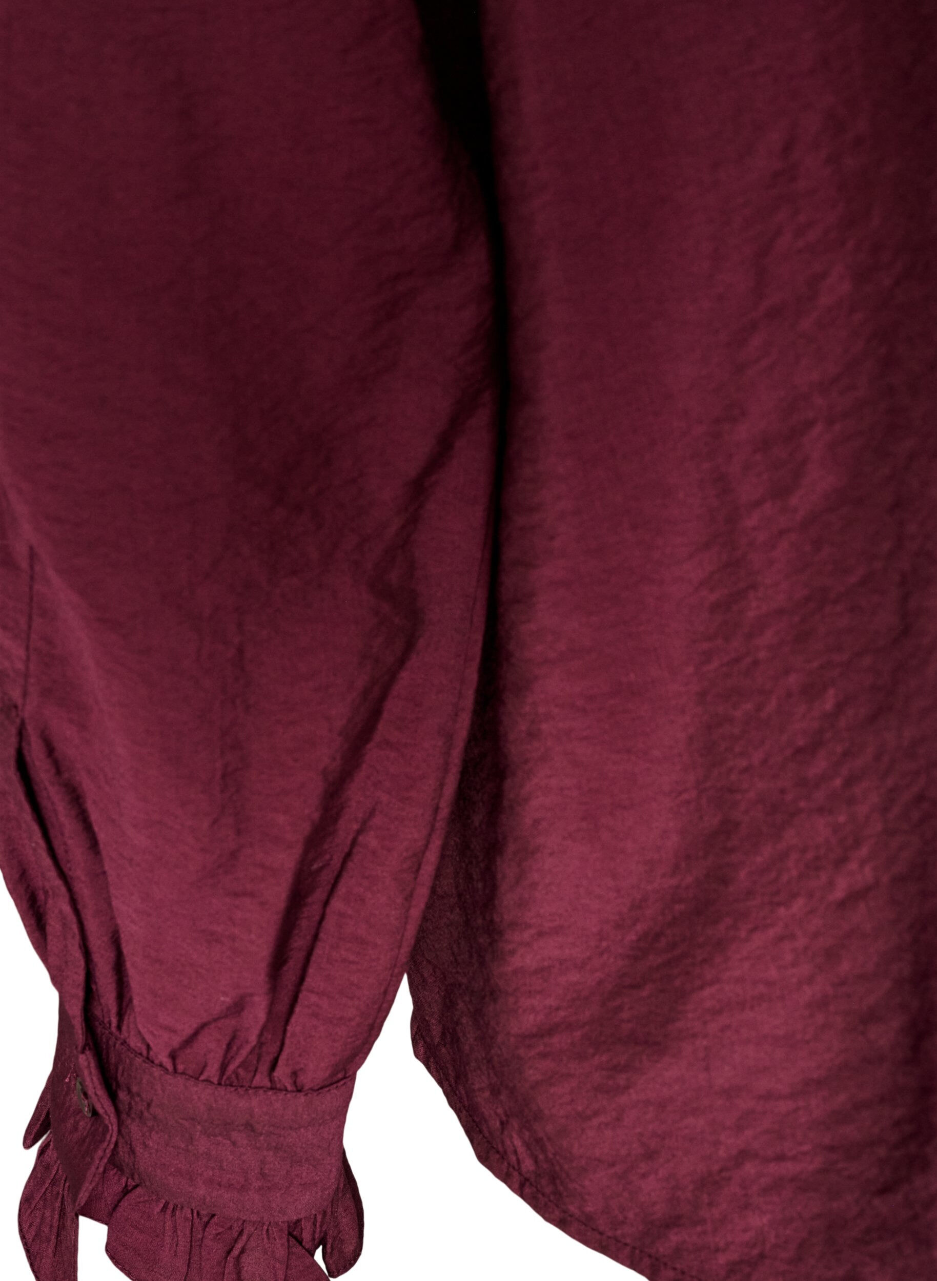 ZizziSkjortebluse med broderte blomsterapplikasjoner, R&oslash;d, Packshot image number 3