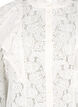 Skjortebluse med blonder og volangedetaljer, Snow White, Packshot image number 2