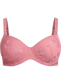 Polstret BH med blomsterbroderi, Rosa Polstret BH med blomsterbroderi