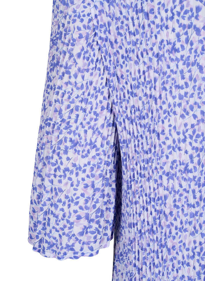 Plissert blomstrete bluse, Small Flower AOP, Packshot image number 3