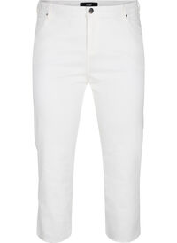 7/8-lengde jeans med rå kanter og høyt liv