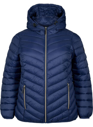 Lettvektsjakke med hette, Navy Blazer, Packshot image number 0