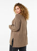 Strikket bluse med rund hals, Fossil Mel., Model image number 1