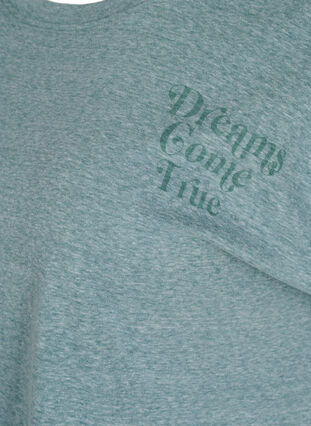 Melert T-skjorte i bomull, Sea Pine mel, Packshot image number 3