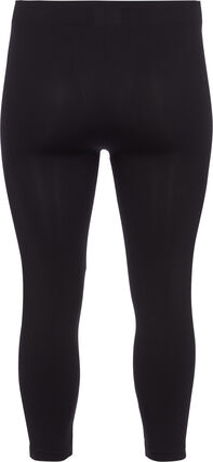 Sømløse 3/4-leggings, Black, Packshot image number 1