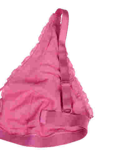 Support the breasts - Blonde-BH med stringdetaljer, Rose, Packshot image number 3