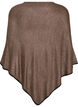 Finstrikket poncho, Brun, Packshot image number 1
