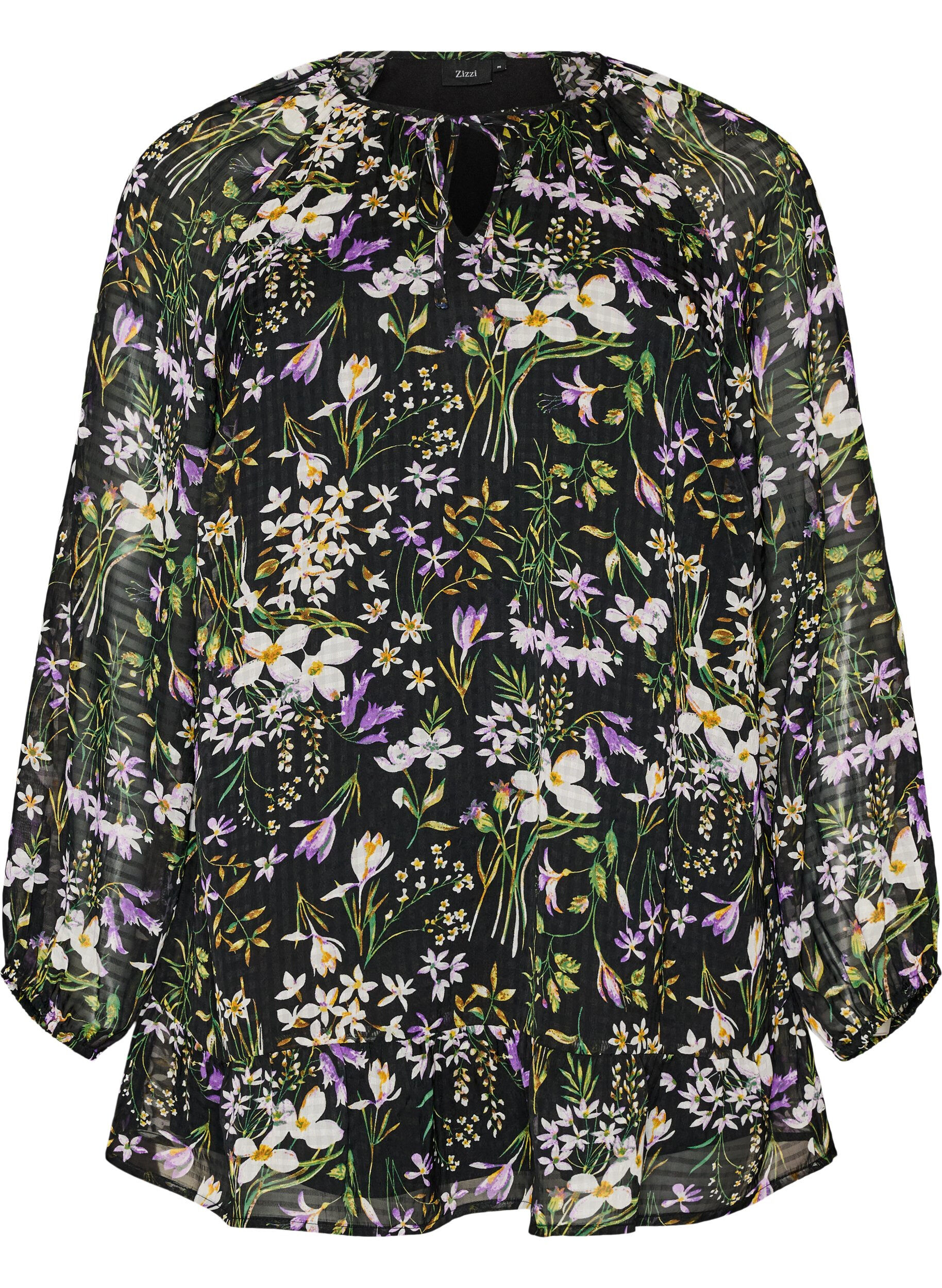A-linjeformet tunika med blomsterprint